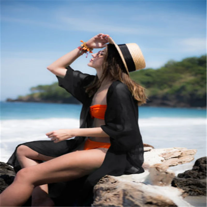 2018 Summer Kimono Cardigan Women Loose Long Blouses Shirt Large Size Chiffon Beach Shirts Sunscreen Clothing Blusas
2018 Summer Kimono Cardigan Women Loose Long Blouses Shirt Large Size Chiffon Beach Shirts Sunscreen Clothing Blusas