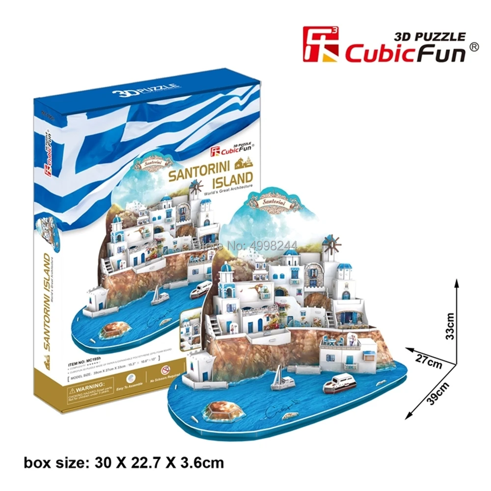 Cubicfun MC195H 129pcs World Famous Architecture Santorini Island Aegean Sea 3d Paper Building Puzzle
Cubicfun MC195H 129pcs World Famous Architecture Santorini Island Aegean Sea 3d Paper Building Puzzle