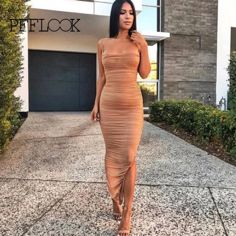 PFFLOOK Spaghetti Strap Mesh Dress Backless Elegant Split Sexy Long Dress Women Maxi Dresses Club Party Sheath Vestidos
PFFLOOK Spaghetti Strap Mesh Dress Backless Elegant Split Sexy Long Dress Women Maxi Dresses Club Party Sheath Vestidos