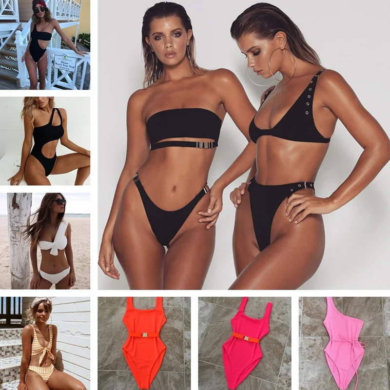 2019 sexy bikini women swimsuit black buckle swimwear padded bathing suit ribbed bikinis sets swimming wear biquini
2019 sexy bikini women swimsuit black buckle swimwear padded bathing suit ribbed bikinis sets swimming wear biquini