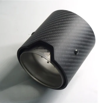 Matte Carbon Fiber Car Exhaust tip 73MM IN 93MM OUT For BMW M Performance exhaust pipe M2 F87 M3 F80 M4 F82 F83 M5 F10 M6