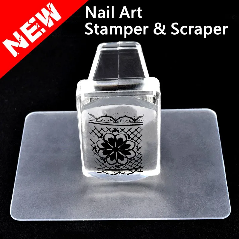 Kimcci Pure Clear Jelly Silicone Nail Art Stamper+Plastic Scraper with Cap Transparent Rectangle Stamping Manicure DIY Tools
Kimcci Pure Clear Jelly Silicone Nail Art Stamper+Plastic Scraper with Cap Transparent Rectangle Stamping Manicure DIY Tools
