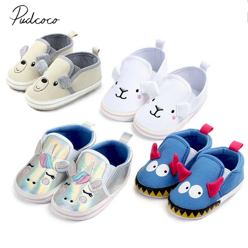 2019 Brand New Newborn Infant Baby Boys Girls Casual Canvas Crib Shoes Prewalker Soft Sole Sneakers Cartoon Unicorn Bear Shoes
2019 Brand New Newborn Infant Baby Boys Girls Casual Canvas Crib Shoes Prewalker Soft Sole Sneakers Cartoon Unicorn Bear Shoes