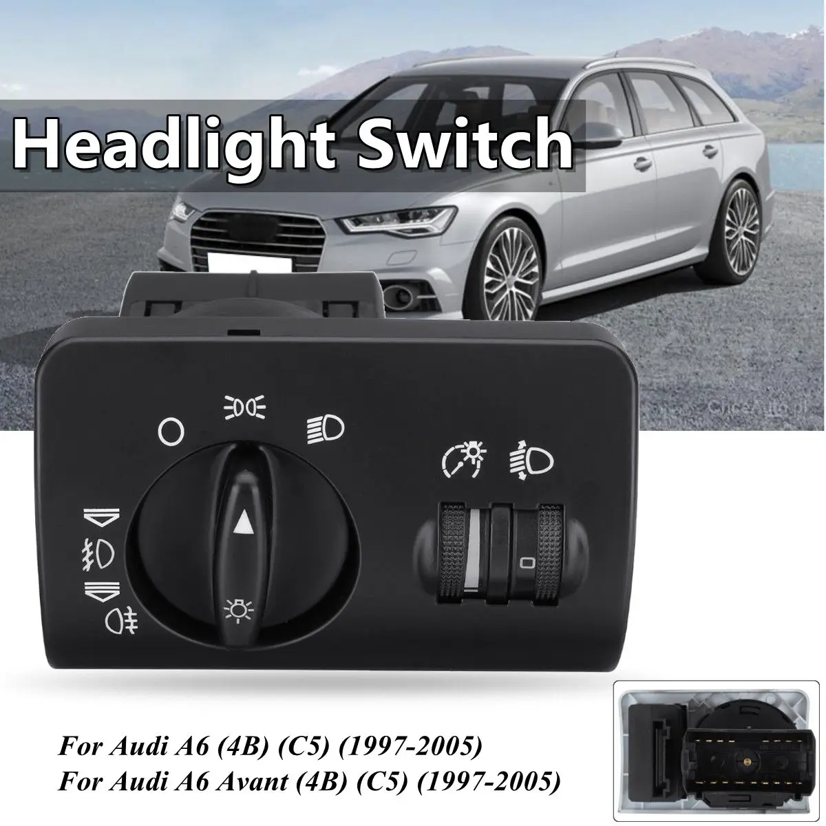 23 Pins 4B1941531C Car Headlight Fog Light Switch Black For Audi A6 4B C5/A6 Avant 1997-2005 B1 941 531 C/4B1 941 531C
23 Pins 4B1941531C Car Headlight Fog Light Switch Black For Audi A6 4B C5/A6 Avant 1997-2005 B1 941 531 C/4B1 941 531C