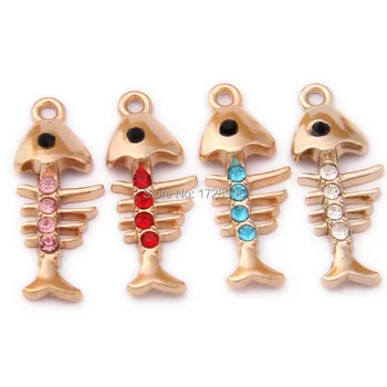 Charms Pendant Crystal Fishbone Fish Bone Beads 29*11 mm 8 pcs gold color DIY Jewelry Making Necklace Earrings Accessories
Charms Pendant Crystal Fishbone Fish Bone Beads 29*11 mm 8 pcs gold color DIY Jewelry Making Necklace Earrings Accessories
