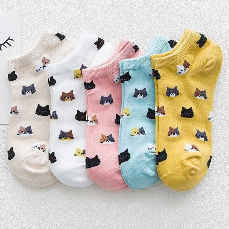 New Pattern Lovely Kitty Full Cotton Ma'am Boat Socks Pure Cotton Sweat Ventilation Low Help Short Socks
New Pattern Lovely Kitty Full Cotton Ma'am Boat Socks Pure Cotton Sweat Ventilation Low Help Short Socks