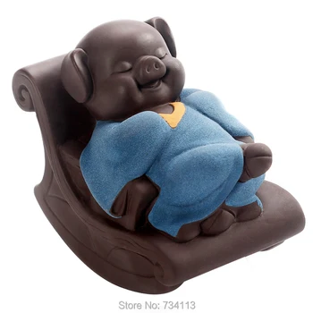 Lucky Pig Creative cute little tea pet boutique can raise purple sand tea to play leisurely rocking chair pig home decoration
Lucky Pig Creative cute little tea pet boutique can raise purple sand tea to play leisurely rocking chair pig home decoration