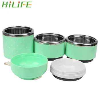 HILIFE Leakproof Three-layer Design Strong Sealing Portable Kids Food Container Thermal Lunch Box Bento Box Stainless Steel
HILIFE Leakproof Three-layer Design Strong Sealing Portable Kids Food Container Thermal Lunch Box Bento Box Stainless Steel