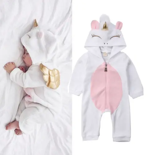 New Winter 3D Unicorn Newborn Baby Girls Flannel Long Sleeve Romper Jumpsuit Outfits Cute Warm Clothes With Wings 0-24M
New Winter 3D Unicorn Newborn Baby Girls Flannel Long Sleeve Romper Jumpsuit Outfits Cute Warm Clothes With Wings 0-24M
