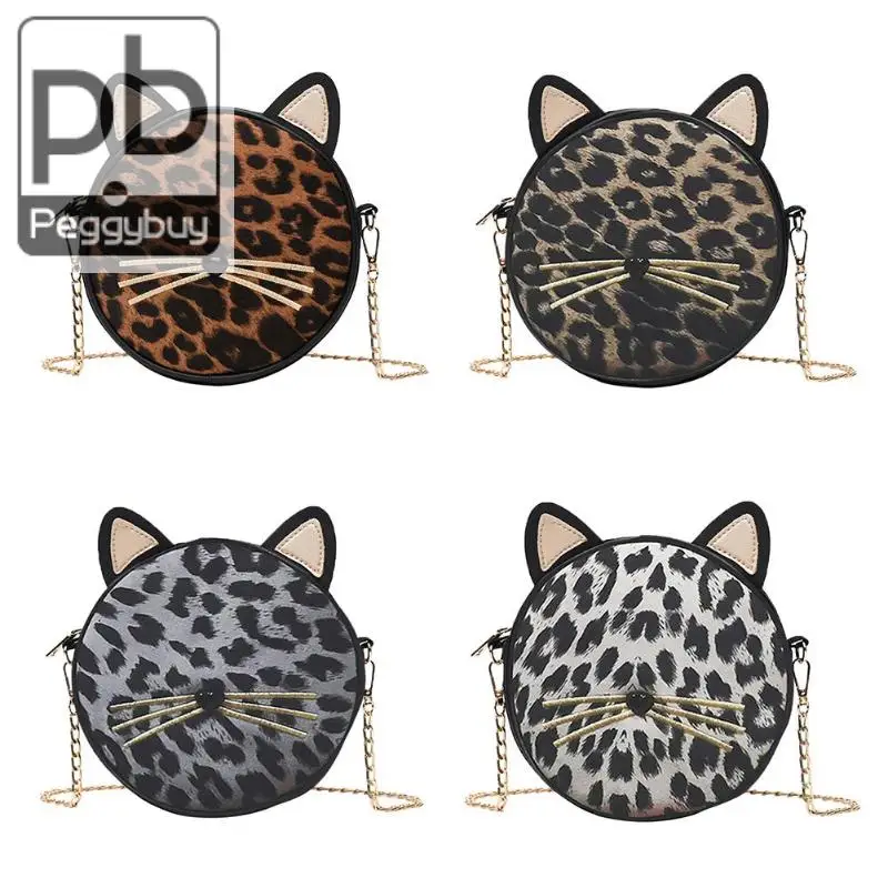 Leopard Round Leather Chain Sling Crossbody Bag for Women Cat Shoulder Bags Bolsa Feminina
Leopard Round Leather Chain Sling Crossbody Bag for Women Cat Shoulder Bags Bolsa Feminina