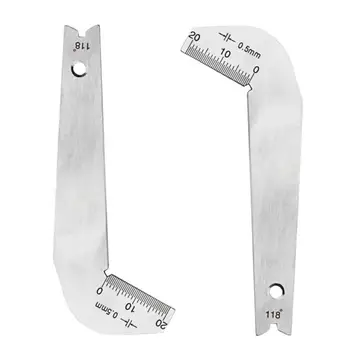 118 Degree Twist Drill Bits Angle Gage Grinding Center Gauge Sharpening Tools Stainless Steel Corner Front Edge Measuring Tool
118 Degree Twist Drill Bits Angle Gage Grinding Center Gauge Sharpening Tools Stainless Steel Corner Front Edge Measuring Tool