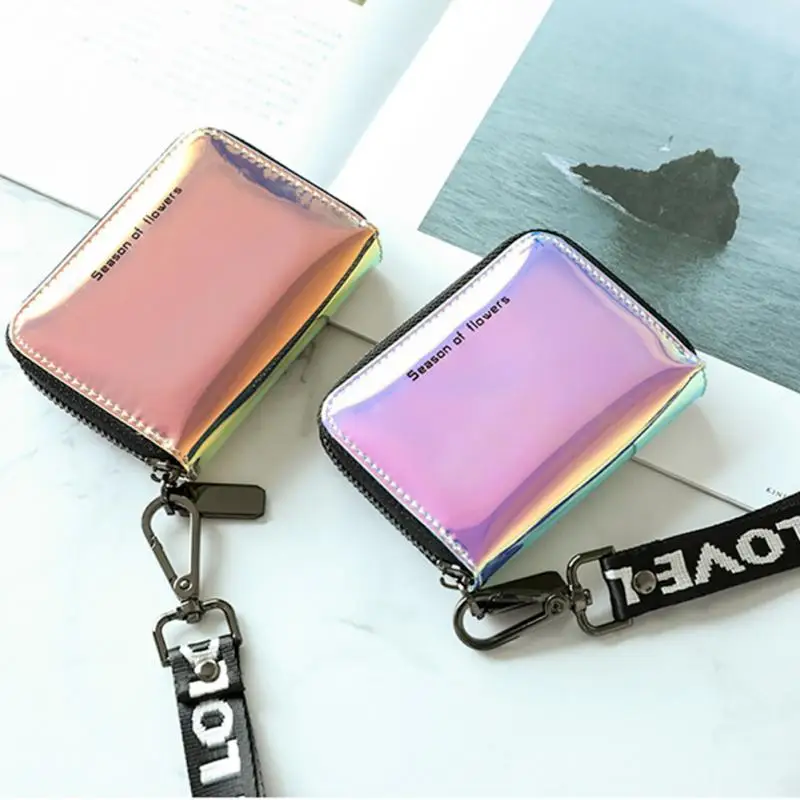 New Fashion Women Short Wallet with Lanyard Clutch Laser Card Holder Ladies Zipper Wallets Designer Casual Ladies Purse #1107
New Fashion Women Short Wallet with Lanyard Clutch Laser Card Holder Ladies Zipper Wallets Designer Casual Ladies Purse #1107