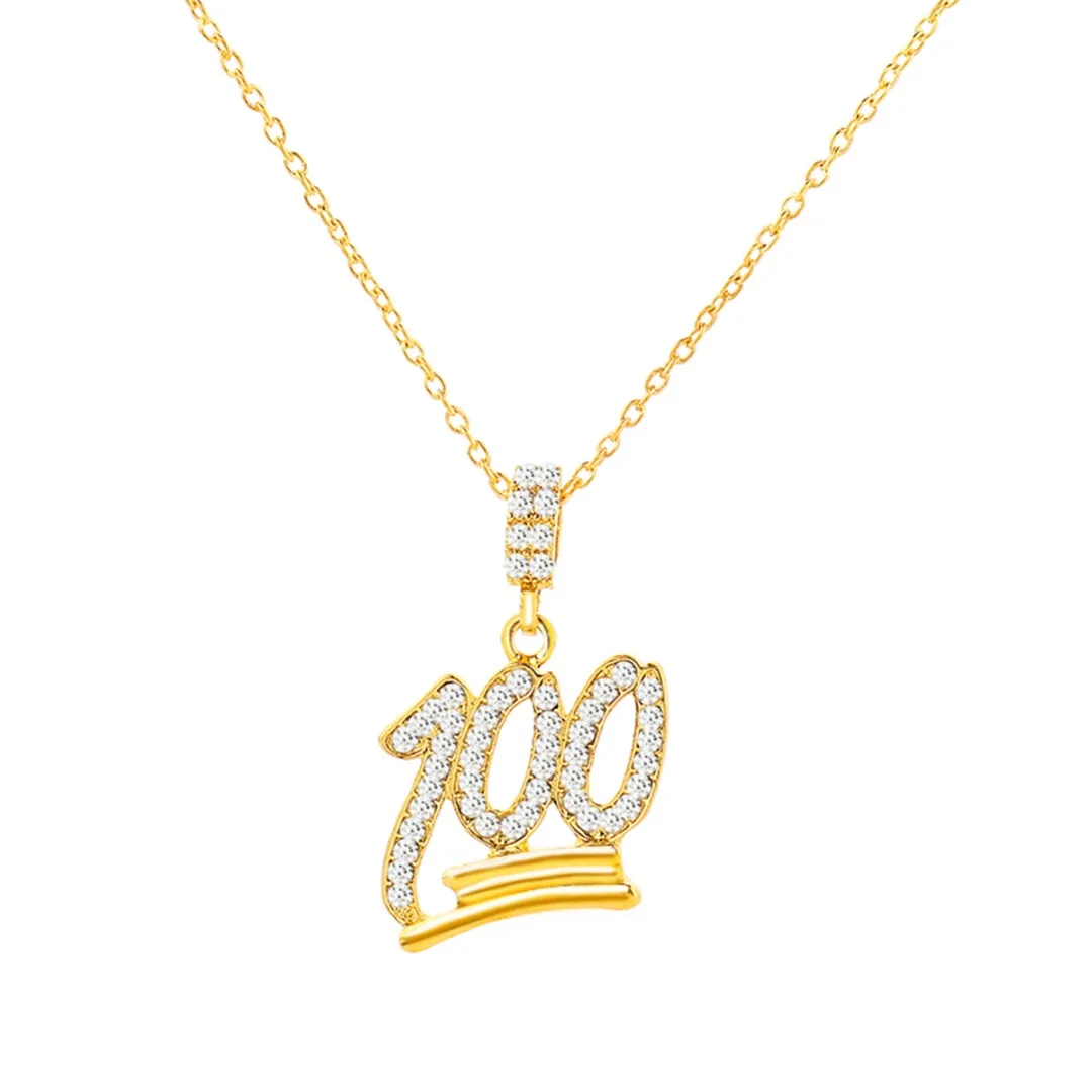 Shellhard Charm Bling Rhinestone Chain Necklace Gold Silver Color Crystal Emoji 100 Pendant Necklace Men Hip Hop Jewelry
Shellhard Charm Bling Rhinestone Chain Necklace Gold Silver Color Crystal Emoji 100 Pendant Necklace Men Hip Hop Jewelry