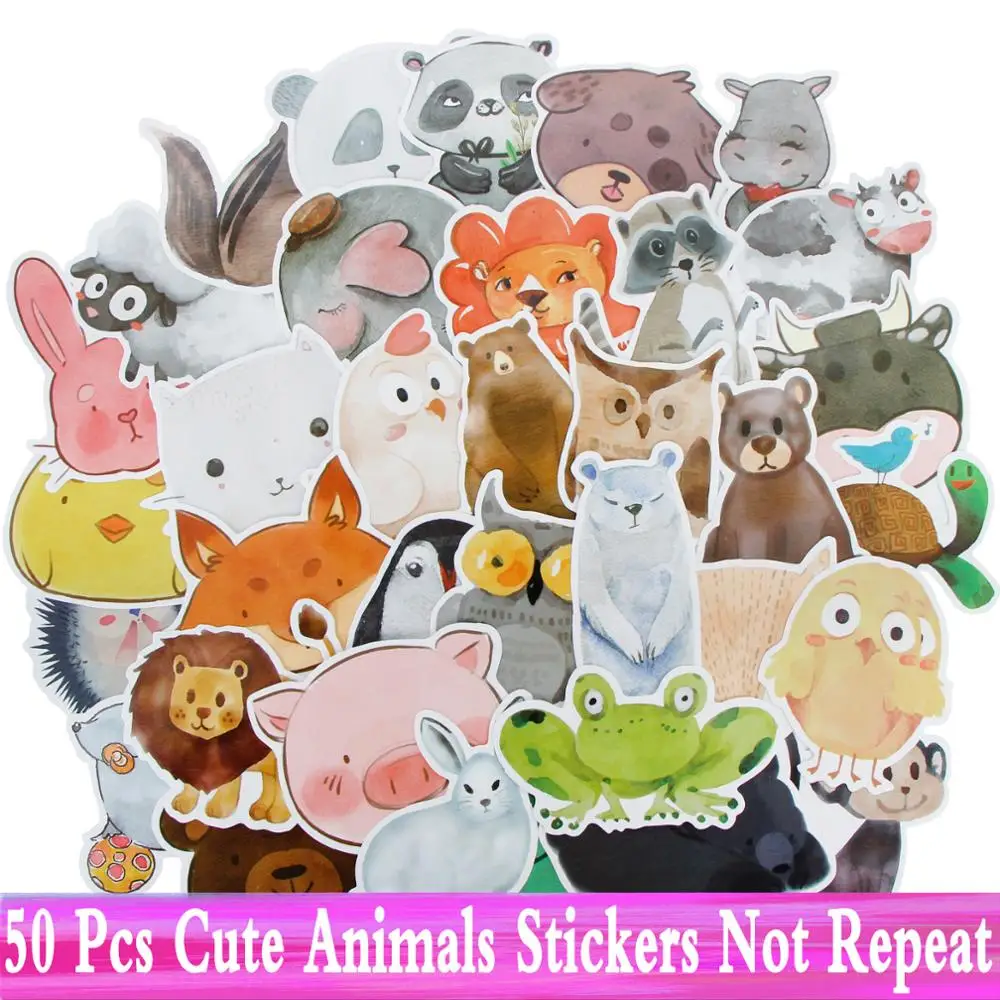 50 PCS Watercolor Cute Animal Sticker Cartoon JDM Stickers Gift For Kid Laptop Suitcase Bicycle Fridge Guitar Home Decal DIY Toy
50 PCS Watercolor Cute Animal Sticker Cartoon JDM Stickers Gift For Kid Laptop Suitcase Bicycle Fridge Guitar Home Decal DIY Toy