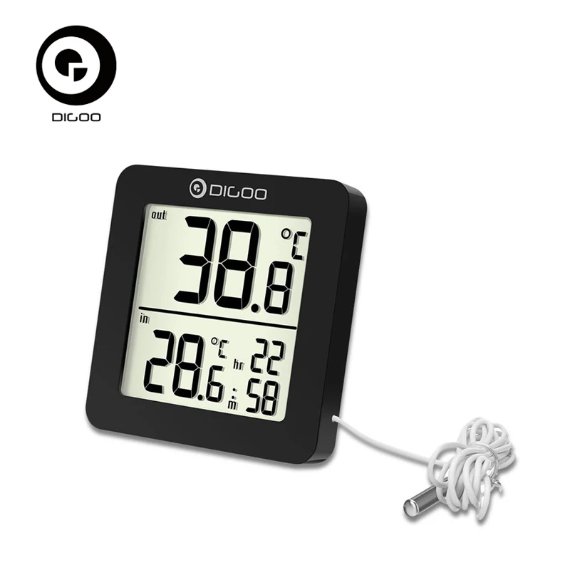DIGOO DG-TH01 Smart Home Mini LCD Digital Thermometer Multifunction Indoor Outdoor Probe Temperature Sensor Monitor
DIGOO DG-TH01 Smart Home Mini LCD Digital Thermometer Multifunction Indoor Outdoor Probe Temperature Sensor Monitor