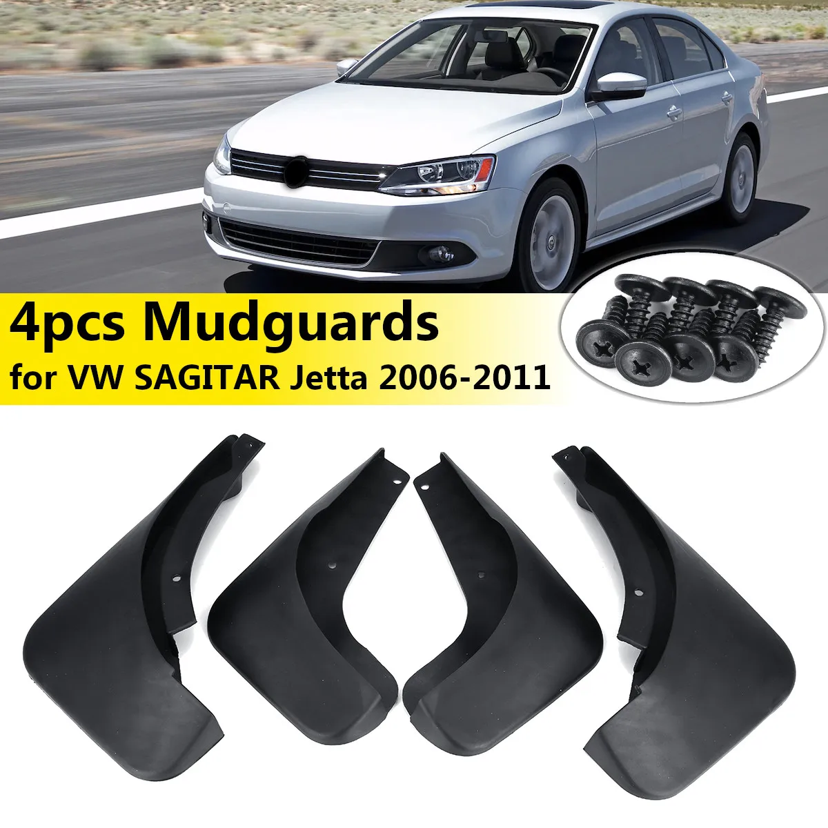 4Pcs Car Mud Flaps Front Rear Fender Flares Mudguards Mud Mire Splash Guards for VW Jetta 2006 2007 2008 2009 2010 2011
4Pcs Car Mud Flaps Front Rear Fender Flares Mudguards Mud Mire Splash Guards for VW Jetta 2006 2007 2008 2009 2010 2011