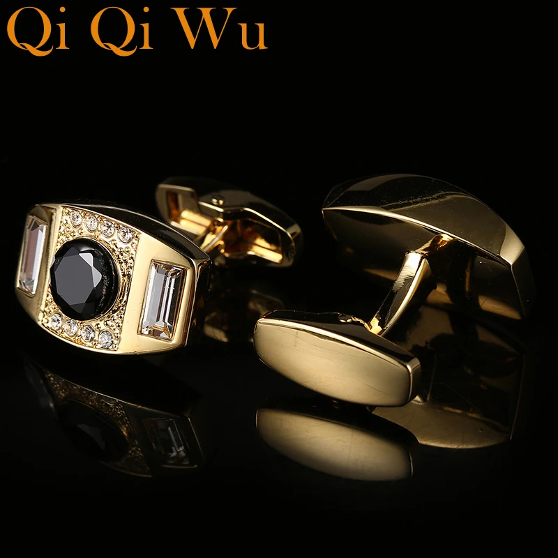 New Fashion Luxury Cuffs Men's French Buttons Business Wedding Black Crystal Cufflinks High Quality Suit Shirt Cuff links Qi Qi
New Fashion Luxury Cuffs Men's French Buttons Business Wedding Black Crystal Cufflinks High Quality Suit Shirt Cuff links Qi Qi
