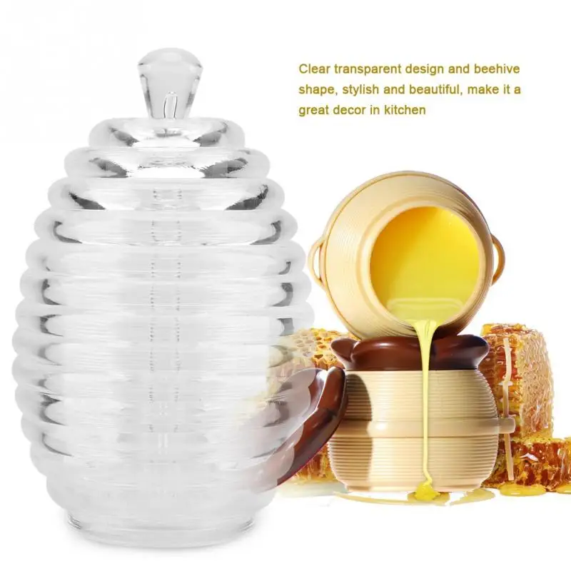265ml Transparent Beehive-shaped Honey Jar with Dripper Stick for Home Storing and Dispensing Honey dripper
265ml Transparent Beehive-shaped Honey Jar with Dripper Stick for Home Storing and Dispensing Honey dripper