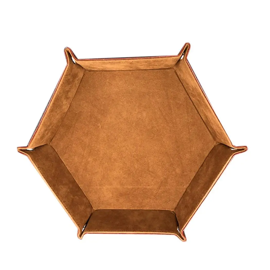 Artificial Leather Folding Hexagon Dice Tray Purple Hexagonal Desktop Storage, Tweezers Solid Dice Box
Artificial Leather Folding Hexagon Dice Tray Purple Hexagonal Desktop Storage, Tweezers Solid Dice Box