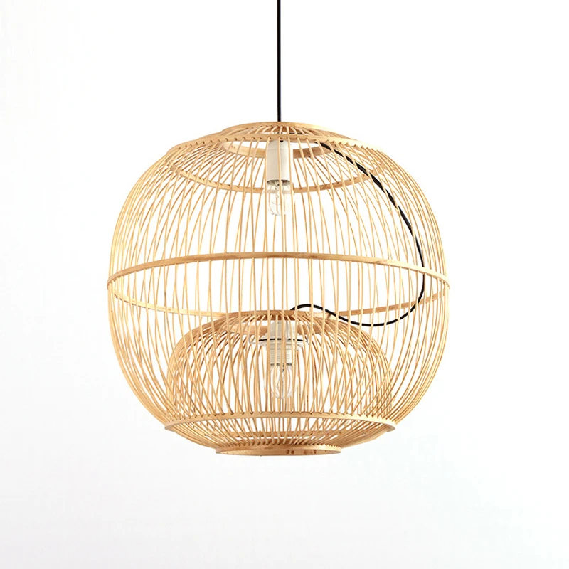SETTEMBRE Modern Bamboo Lantern Chandelier Round 2 Light Bedroom Lamp with Shade
SETTEMBRE Modern Bamboo Lantern Chandelier Round 2 Light Bedroom Lamp with Shade