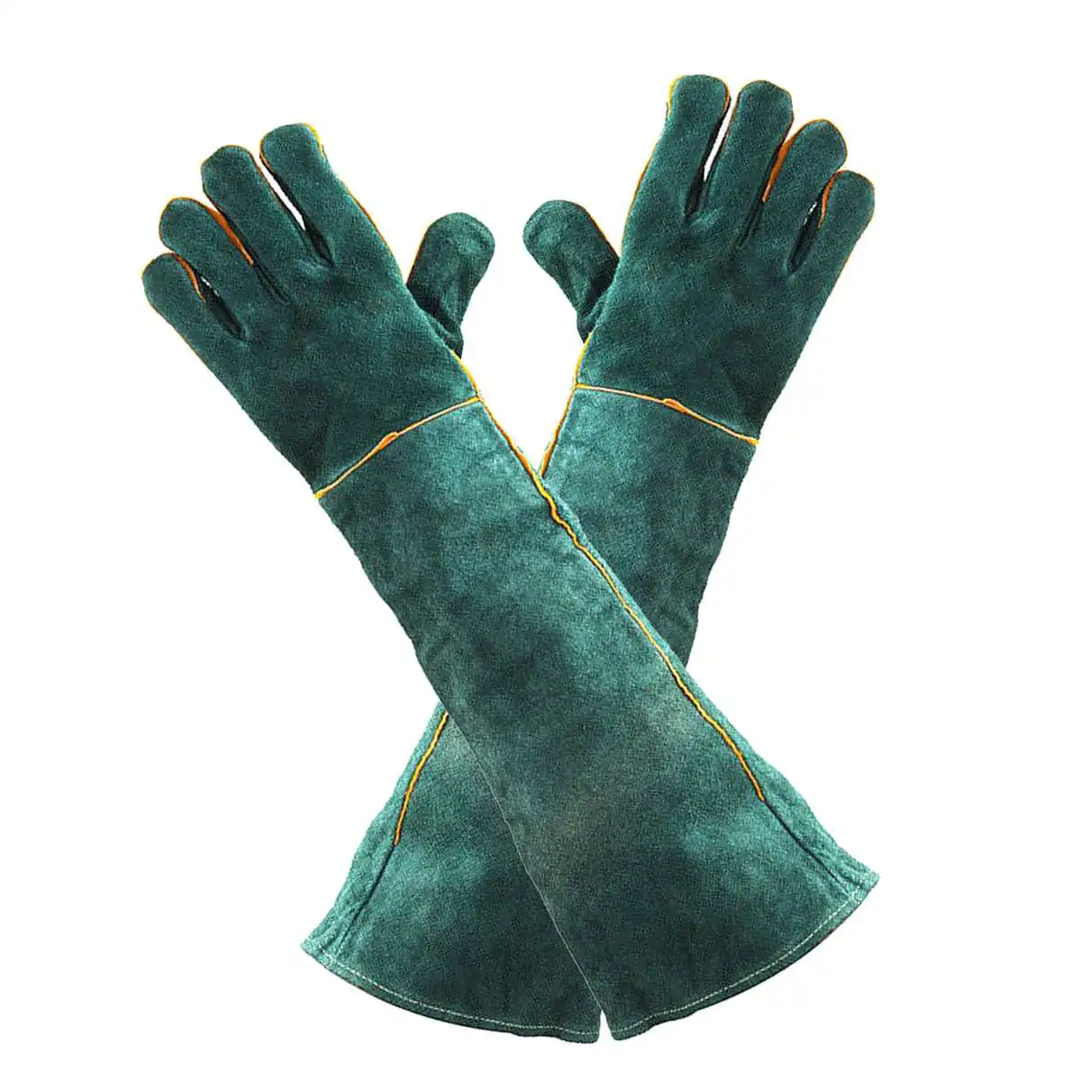 Green Welders Gloves Cow Split Leather Factory Gardening Welding Wood Stove Work Gloves Heat Resistant Long section Safety Glove
Green Welders Gloves Cow Split Leather Factory Gardening Welding Wood Stove Work Gloves Heat Resistant Long section Safety Glove
