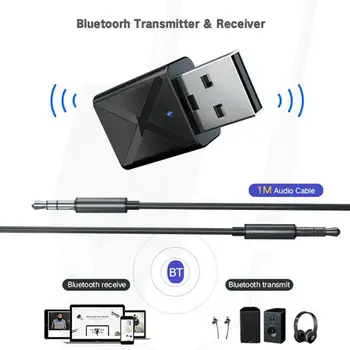 2 in 1 Wireless USB Bluetooth Adapter BT5.0 Dongle Universal Music Audio Receiver Transmitter for PC/Computer/Smart Phone/Tablet
2 in 1 Wireless USB Bluetooth Adapter BT5.0 Dongle Universal Music Audio Receiver Transmitter for PC/Computer/Smart Phone/Tablet
