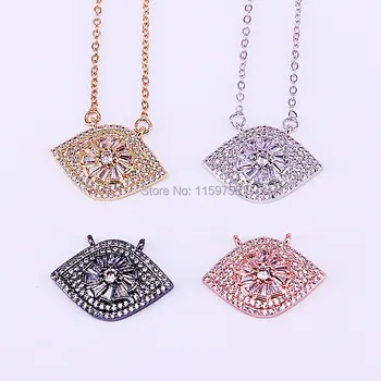 5Pcs High Quality Silver/gold/rose gold/ black color micro pave Zircon cz eye Pendant Necklaces For Women Jewelry N012
5Pcs High Quality Silver/gold/rose gold/ black color micro pave Zircon cz eye Pendant Necklaces For Women Jewelry N012