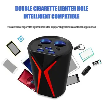 Cup-type Car Charger Multi-function Power Adapter 3 USB Interfaces One For Two Fast Charger For Mobile Phone Tablet Appliance
Cup-type Car Charger Multi-function Power Adapter 3 USB Interfaces One For Two Fast Charger For Mobile Phone Tablet Appliance