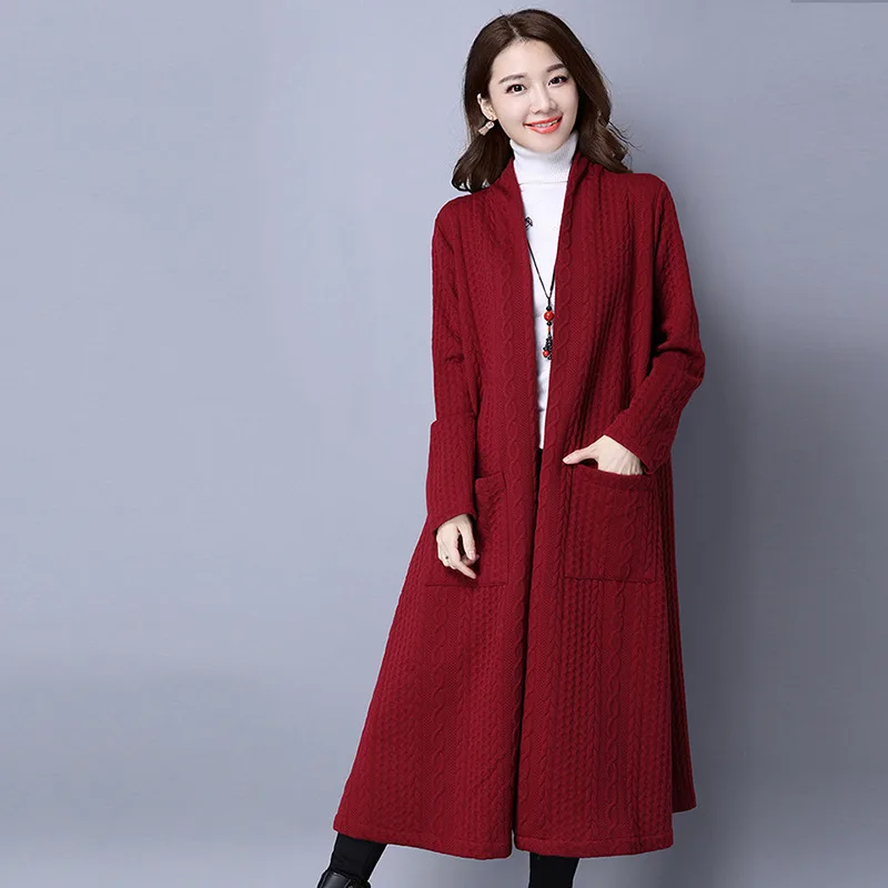 2018 Autumn and Winter New Sweater Women Plus Size Thickening Slim Long-sleeved Jacket In The Long Section Cardigan Large
2018 Autumn and Winter New Sweater Women Plus Size Thickening Slim Long-sleeved Jacket In The Long Section Cardigan Large