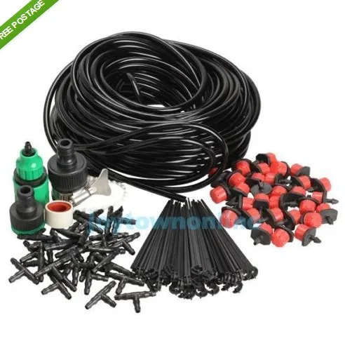30m Micro Drip Irrigation Watering Kit Automatic Garden Plant Greenhouse Water System
30m Micro Drip Irrigation Watering Kit Automatic Garden Plant Greenhouse Water System