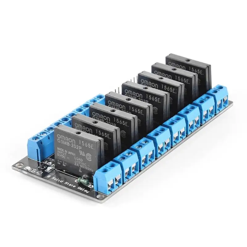 HY-M281 8 Way Channel Solid State Relay Module Board Low Level Trigger 5V DC Output DC Control AC with Fuse
HY-M281 8 Way Channel Solid State Relay Module Board Low Level Trigger 5V DC Output DC Control AC with Fuse
