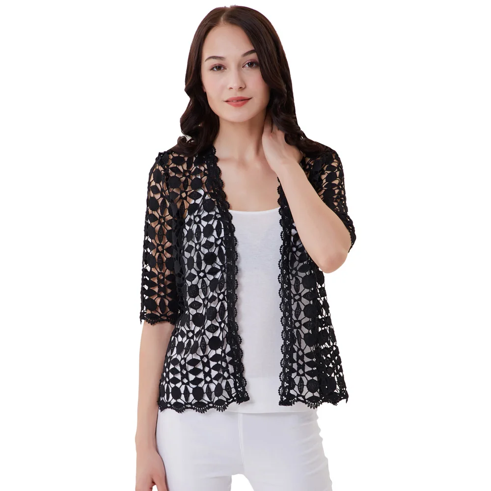 Womens Vintage Open Front jacket ladies tops solid color hollow out Cardigan Lace Crochet Cover Up Shrug evening party wear Tops
Womens Vintage Open Front jacket ladies tops solid color hollow out Cardigan Lace Crochet Cover Up Shrug evening party wear Tops