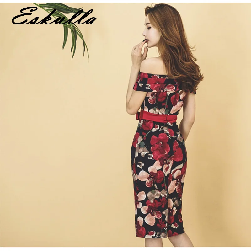 Eskulla Summer Women Flowers Slim Pack Hip Pencil Zipper Dress Lady Strapless Sleeveless Bow Beach Dress Formal Party Dresses
Eskulla Summer Women Flowers Slim Pack Hip Pencil Zipper Dress Lady Strapless Sleeveless Bow Beach Dress Formal Party Dresses