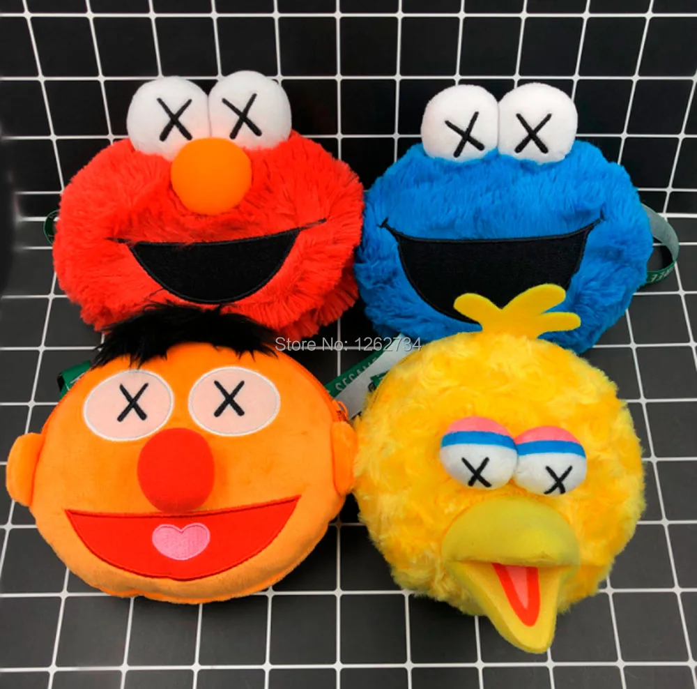 Free Shipping EMS 100/Lot Cute Sesame Street Elmo Cookie Monster Big Bird Emie Beanie Bert 16X15CM Shoulder Bag Plush Doll
Free Shipping EMS 100/Lot Cute Sesame Street Elmo Cookie Monster Big Bird Emie Beanie Bert 16X15CM Shoulder Bag Plush Doll