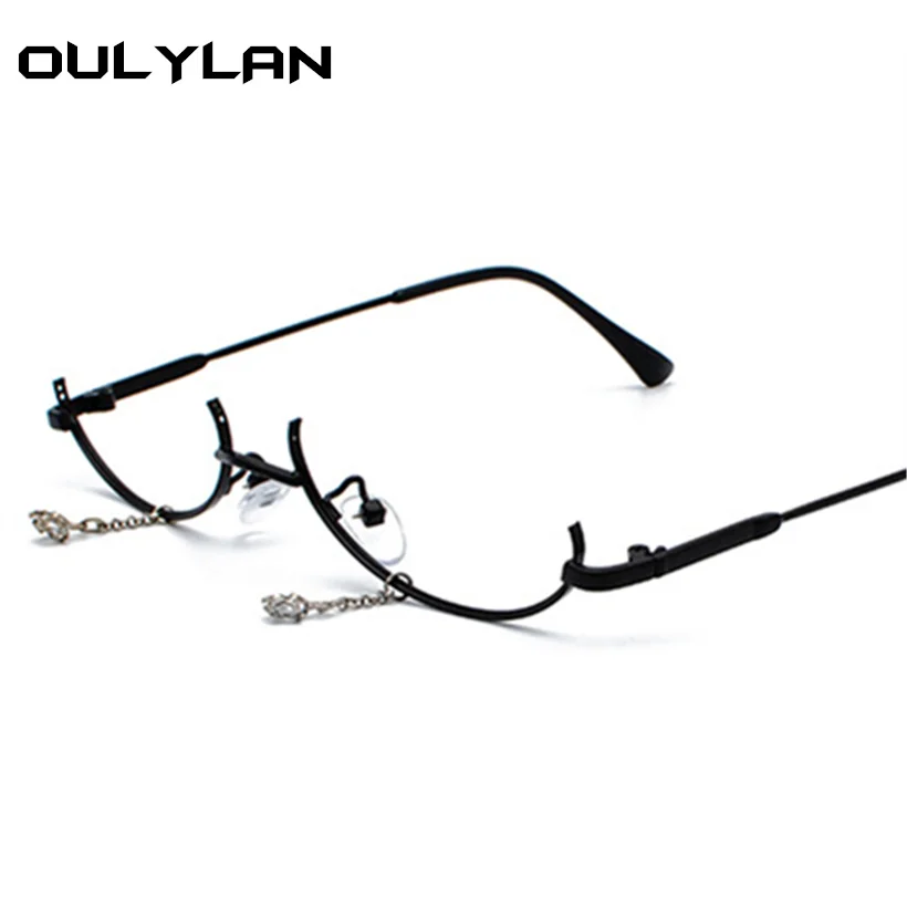 Oulylan Half frame Fashion Glasses Frame Women Without Lens Pendant Decoration Eyeglasses Girls Luxury Retro Trendy Glasses
Oulylan Half frame Fashion Glasses Frame Women Without Lens Pendant Decoration Eyeglasses Girls Luxury Retro Trendy Glasses