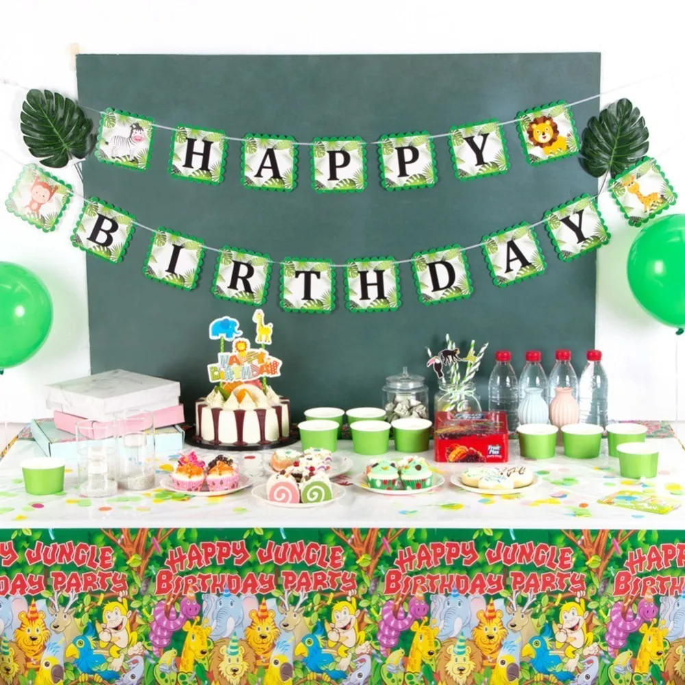 Jungle Party Animal Decorations Happy Birthday Banner For Kids Birthday Party Decorations Animal Birthday Supplies 1st Birthday
Jungle Party Animal Decorations Happy Birthday Banner For Kids Birthday Party Decorations Animal Birthday Supplies 1st Birthday