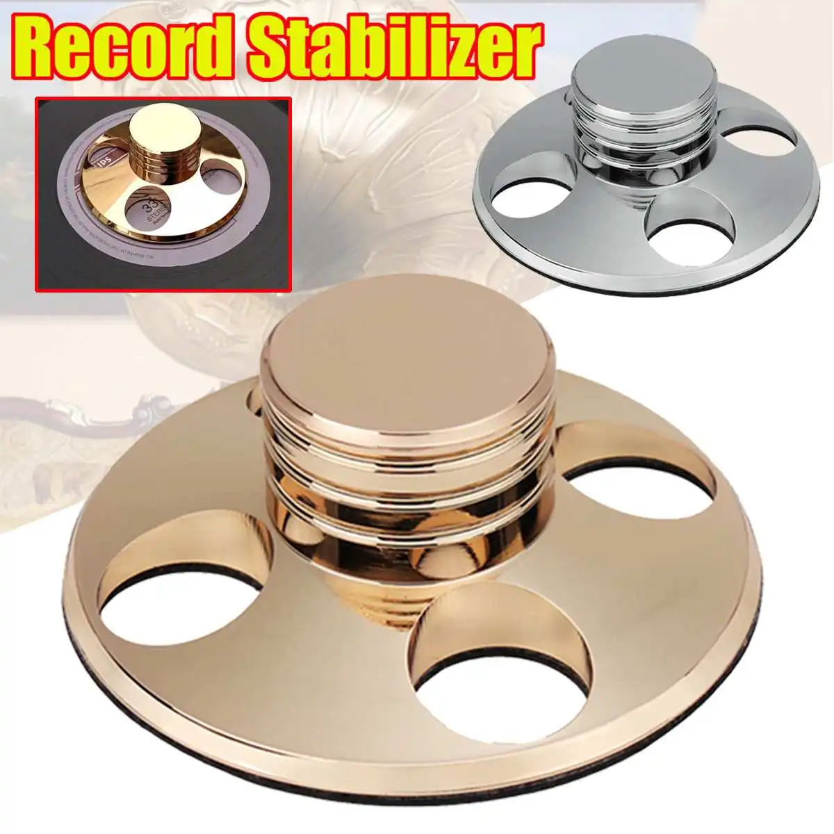 1PC Stylish Turntable Copper Disc Record Stabilizer Clamp for LP Vinyl Record Player Silver Gold Color Record Vibration Balanced
1PC Stylish Turntable Copper Disc Record Stabilizer Clamp for LP Vinyl Record Player Silver Gold Color Record Vibration Balanced