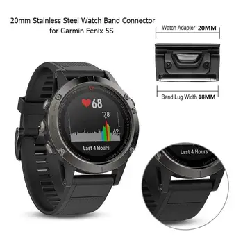 2pcs 20mm Stainless Steel Watch Band watchband Connector Adapter for Garmin Fenix 5S
2pcs 20mm Stainless Steel Watch Band watchband Connector Adapter for Garmin Fenix 5S