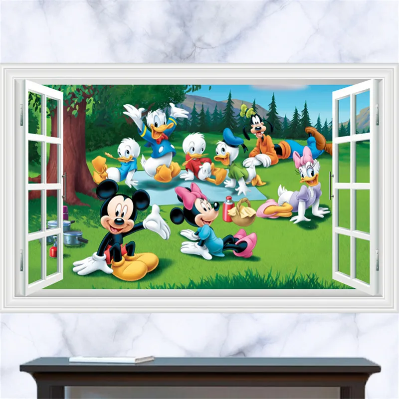 Removable Mickey Mouse 3D Window View Decal Wall Sticker Home Art Mural Kids Cartoon Art Wallpaper
Removable Mickey Mouse 3D Window View Decal Wall Sticker Home Art Mural Kids Cartoon Art Wallpaper