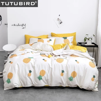 White yellow pineapple print bedding set bedclothes kid adult pastoral bed linen soft queen king duvet cover home textile
White yellow pineapple print bedding set bedclothes kid adult pastoral bed linen soft queen king duvet cover home textile
