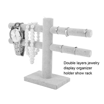 Flannel Detachable Double Layers Ring Necklace Earrings Jewelry Display Stand Organizer jewelry display box for jewelry
Flannel Detachable Double Layers Ring Necklace Earrings Jewelry Display Stand Organizer jewelry display box for jewelry