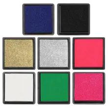 1 pc 4cm carimbo da almofada de tinta para scrapbooking colorido inkpad selagem decoração impressão digital estêncil cartão que faz diy selo artesanato(China)