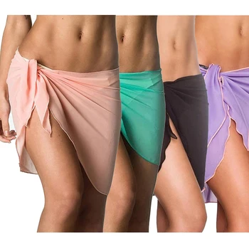 Sexy Women Cover Up 2018 New Stylish Ladies Yarn Chiffon Short Sarong Wrap Cover up Holiday Beach Swimwear Mini Sarongs
Sexy Women Cover Up 2018 New Stylish Ladies Yarn Chiffon Short Sarong Wrap Cover up Holiday Beach Swimwear Mini Sarongs