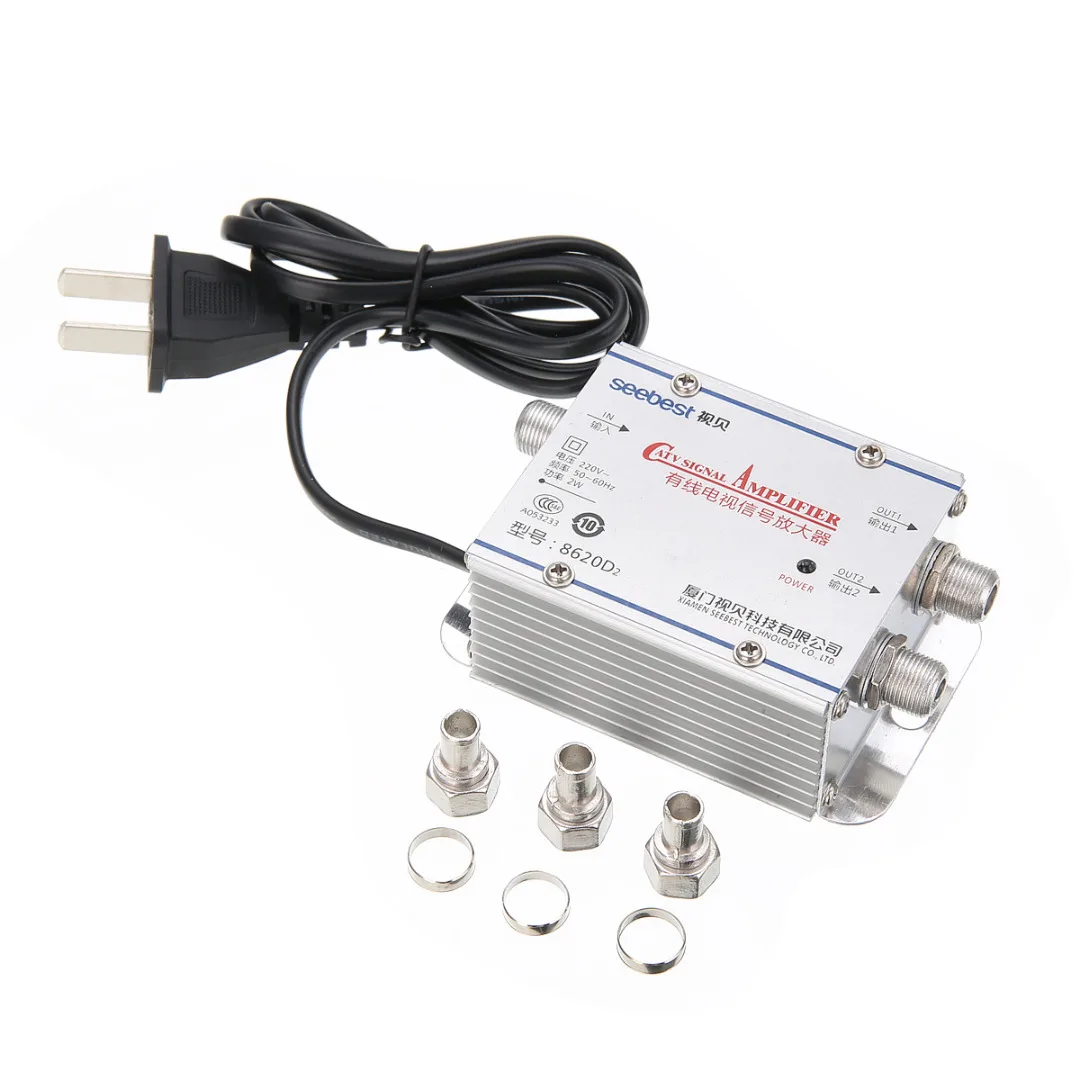 MAYITR 2Way CATV VCR TV Antenna Signal Amplifier High Frequency Booster Splitter 220V 45-860MHz For Home TV Equipments
MAYITR 2Way CATV VCR TV Antenna Signal Amplifier High Frequency Booster Splitter 220V 45-860MHz For Home TV Equipments
