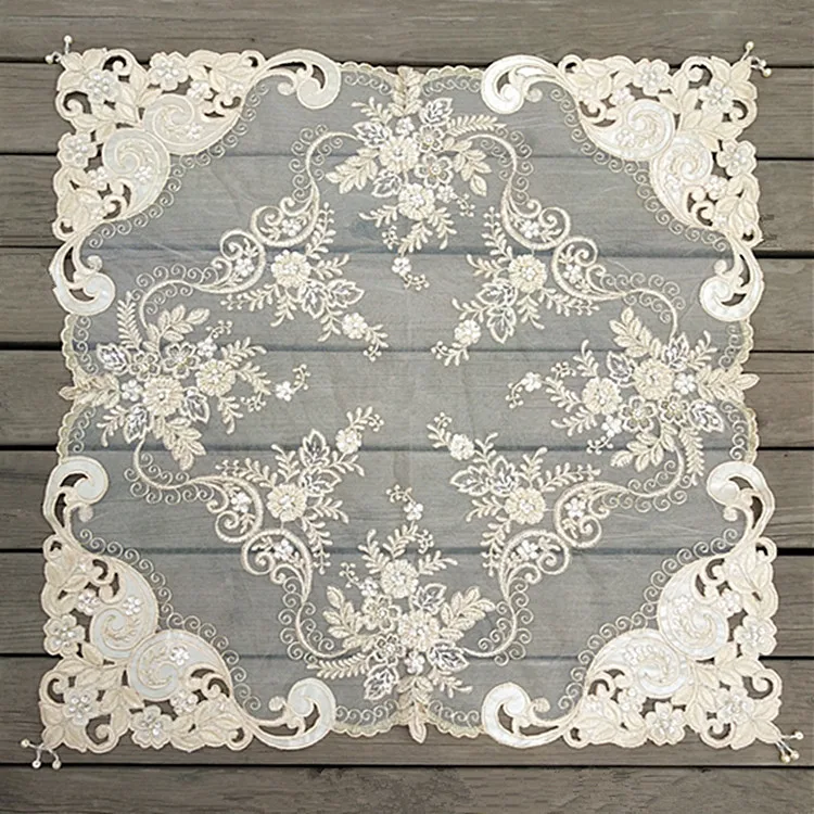 Luxury Sequins Beaded Exquisite Embroidery Lace Tablecloth Doilies Christmas Tassel Table Cloth Cover Towel Home Kitchen Decor
Luxury Sequins Beaded Exquisite Embroidery Lace Tablecloth Doilies Christmas Tassel Table Cloth Cover Towel Home Kitchen Decor
