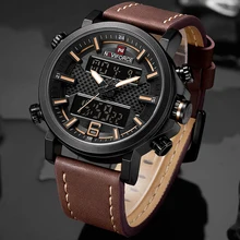 NAVIFORCE Men's Sports Watches Luxury Brand Leather Band Waterproof Quartz WristWatch Male LED Digital Analog Clock Reloj Hombre
NAVIFORCE Men's Sports Watches Luxury Brand Leather Band Waterproof Quartz WristWatch Male LED Digital Analog Clock Reloj Hombre