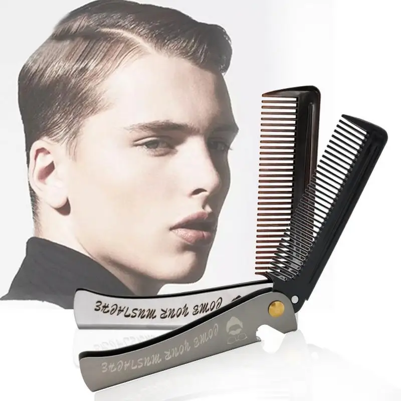 New Portable Small Pocket Clip Hair Moustache Beard Comb Travel Portable Stainless Steel Handle Comb Folding Knife Type Comb
New Portable Small Pocket Clip Hair Moustache Beard Comb Travel Portable Stainless Steel Handle Comb Folding Knife Type Comb