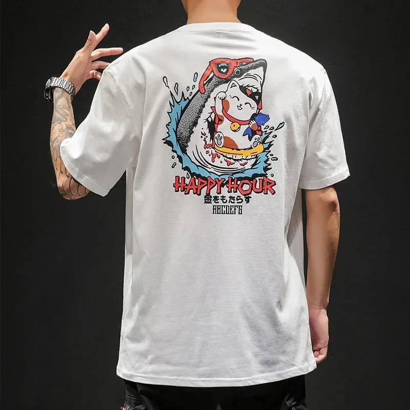 Janpan Style Funny Shark Cat Cartoon Printed Cotton T Shirts Men Streetwear Hip Hop Casual Short Sleeve Tops Tees Tshirt Men 5XL
Janpan Style Funny Shark Cat Cartoon Printed Cotton T Shirts Men Streetwear Hip Hop Casual Short Sleeve Tops Tees Tshirt Men 5XL