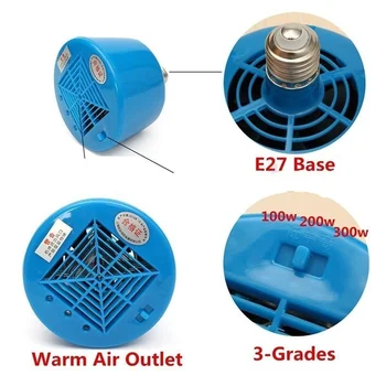 220V Cultivation Heating Lamp Thermostat Fan Heater for Chicken Pigs Egg Incubators XHC88
220V Cultivation Heating Lamp Thermostat Fan Heater for Chicken Pigs Egg Incubators XHC88