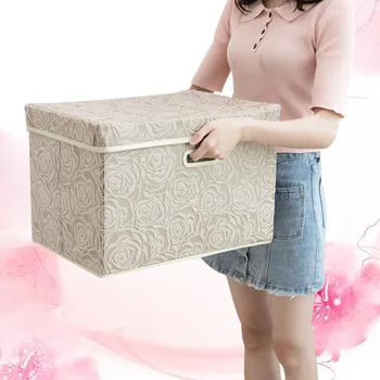 Non-Woven Fabrics Storage Bins Foldable Storage Bins Fabric Basket Box With Cover Handle Foldable Convenient For Office Home 
Non-Woven Fabrics Storage Bins Foldable Storage Bins Fabric Basket Box With Cover Handle Foldable Convenient For Office Home